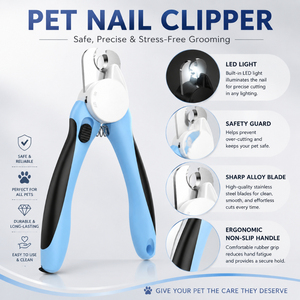 Plastic LED Luminous Anti-Bleeding Pet Nail Clipper & Trimmer with Blood Line Prevention Grooming <b>Tools</b> for Cats & Dogs - Product Image 2