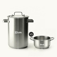 Panela Fritadeira Antiaderente de Aço Inoxidável 304 de 4,3L com Laterais Altas e Alças Duplas para Fogão a Gás e Cooktop de Indução - Oferta Imperdível