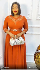 Nouvelle robe de soirée en mousseline de soie de style décontracté tendance 2025 de haute qualité, nouvelle robe <span class=keywords><strong>grande</strong></span> <span class=keywords><strong>taille</strong></span>, robe plissée africaine de <span class=keywords><strong>grande</strong></span> <span class=keywords><strong>taille</strong></span> - Product Image 6