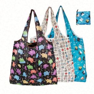 Sac de courses réutilisable écologique en polyester Ripstop 190T, grand sac fourre-tout pliable pour les courses - Product Image 1