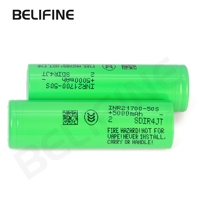 21700 50S 3.7v 5000mah Lithium Battery Power Tools Li Ion Cells High Rate 35A Discharge Current Long Cycle Life 21700 Battery