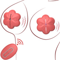 Stimulation Brust clips Clamp Vibrator Erotisches Paar Sexspielzeug Leises Design 10 Geschwindigkeiten USB-Fernbedienung Blumen nippel massage gerät