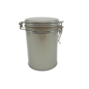 Hộp thiếc đựng trà và cà phê cao cấp, hình tròn, có khóa, bao bì kim loại sang trọng - Product Image 6