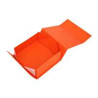 Boîte cadeau magnétique pliable de luxe écologique sur mesure en gros, matériaux recyclés, ruban noir, poignée, carton rigide