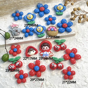 Dijes <span class=keywords><strong>de</strong></span> resina Flor <span class=keywords><strong>azul</strong></span> <span class=keywords><strong>Caperucita</strong></span> Roja Dibujos animados <span class=keywords><strong>Cuento</strong></span> <span class=keywords><strong>de</strong></span> hadas Decoración Diy - Product Image 2