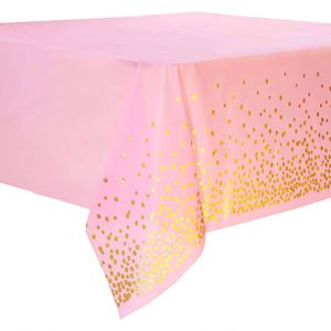 Juego de Platos, Vasos y Servilletas Desechables de Papel con Estampado Dorado Rosa, Artículos para Fiestas, Vajilla - Product Image 6