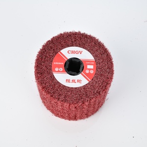 Rouleau abrasif non tissé rouge 120x100mm pour polissage et finition des métaux et acier inoxydable - Product Image 4