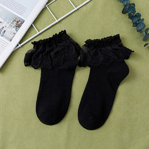 Colores princesa chica lindo dulce mujer señoras Vintage encaje volante volantes calcetines tobilleros - Product Image 6