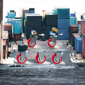 Demir Hafif Yük Mobilya Tekerlekleri PVC Döner Frenli Döner Üst Plakalı Bilyalı Rulmanlı Ağır Yük Kapasiteli Depo Kullanımı - Product Image 6