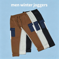 Pantalon de jogging en molleton pour homme YQ364 à 4,3 $ – Pantalon décontracté en tissu éponge brossé doux pour l'automne – Plusieurs couleurs disponibles