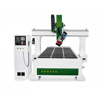 Fresadora CNC de 4 Ejes Jinan Mosencnc con Cabezal Giratorio de 180 Grados, Motor de Husillo ATC de 9kW, Mesa de Vacío para Máquina de Tallado de Madera 3D 1325