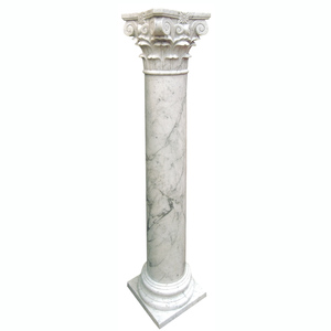Piliers de marbre de nature de colonnes romaines blanches de conception moderne pour la décoration de mariage - Product Image 1