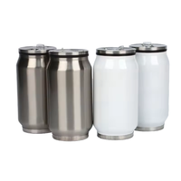 12oz/17oz En Acier Inoxydable Double Paroi Cola Peut Bouteille Thermos Boîtes Sous Vide Cokes D'eau Bouteille Avec Couvercle Rabattable