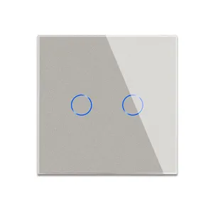 Bingoelec 2023 new product 2 gang 1 way glass waterproof wall light touch switch with relay capacitive
