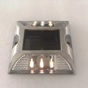 Led Road Stud Aluminum Solar LED Cat Eye Reflective Road Stud Solar Road Markers Flashing Light