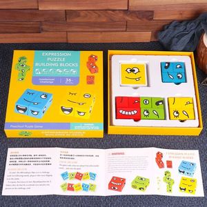 Cartoon Six-Sided Smiling Face <b>Painting</b> 3D Jigsaw Puzzle Educational Plastic Montessori Toy for Kids - Product Image 5