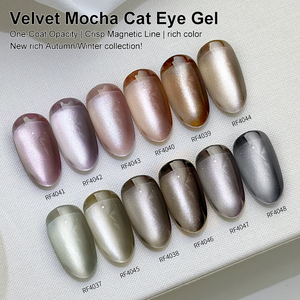 Gel Polish Magnetico <span class=keywords><strong>Marrone</strong></span> Effetto Occhio di Gatto Vellutato Mocha Senza Dispersione, Prezzo all'Ingrosso, Soak Off UV LED - Product Image 2