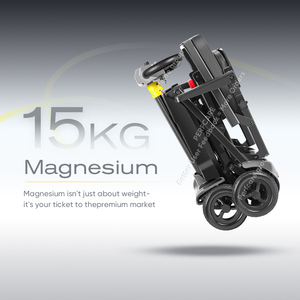 Scooter de mobilité à chargement magnétique, pliable, 15 kg, double batterie, NFC, commande à <span class=keywords><strong>une</strong></span> touche, en alliage de magnésium, léger, <span class=keywords><strong>pour</strong></span> les personnes âgées - Product Image 2