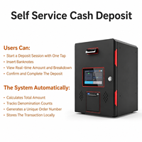 Máquina de Depósito de Efectivo Inteligente de Autoservicio, Pantalla Táctil de 7-10 Pulgadas, Impresión de Recibos, Totalmente Automatizada, Caja C para Bancos, Oficinas y Comercios