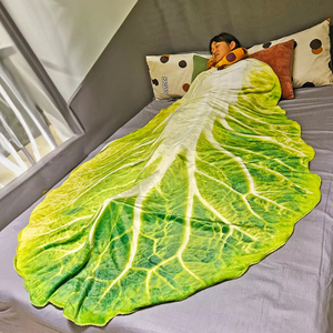 Wholesale Cabbage <b>Blanket</b> Swaddle Flannel Appearance Home Cosplay Toy - Product Image 6