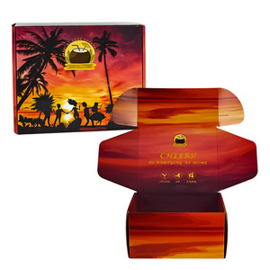 Đầy Màu Sắc Hai Mặt In Kỹ Thuật Số Cây Dừa Mô Hình Sản Phẩm Bao Bì Vận Chuyển Máy Bay Hộp Cho Bãi Biển Kỳ Nghỉ Quà Tặng - Product Image 4