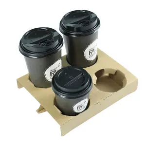Porte-gobelet en papier Offre Spéciale avec poignée Take Out 2 4 6 Pack Coffee Carrier