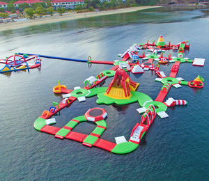 Parque Acuático Inflable con Obstáculos, Parque Acuático Flotante, Emocionante Aventura Acuática - Product Image 3