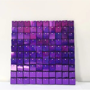 Mur de paillettes colorées rondes et carrées pour décoration extérieure, panneaux 4D, toile de fond à paillettes, logo personnalisé, décoration de fête avec ballons - Product Image 5