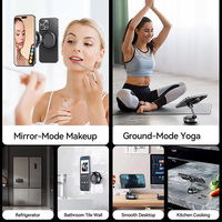 Support magnétique de téléphone amélioré à ventouse, rétractable, forte aspiration de 96 LBS, support magnétique mains libres pour voiture, pliable pour bureau