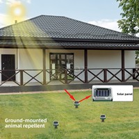 Répulsif Solaire Ultrasonique Électronique Anti-Rongeurs et Serpents, Dispositif de Contrôle des Nuisibles et des Oiseaux pour l'Agriculture et le Jardinage