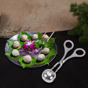 Top vendeur en acier inoxydable fabricant de boulettes de viande antiadhésif cuisine bricolage pinces à boule tourneurs d'ustensiles dans la boîte emballage nouveau produit - Product Image 4