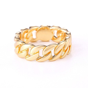Anello con Design a Catena Bicolore Stile Punk per Uomo - Product Image 6