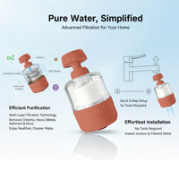Filtre de robinet de salle de bain pour les soins de la peau - Adoucit l'eau dure, élimine le chlore, améliore la qualité de l'eau pour l'évier
