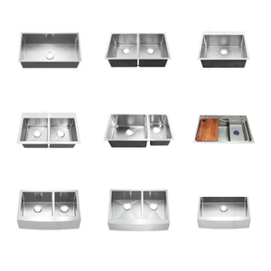 Wastafel dapur multifungsi, mangkuk ganda Stainless Steel Modern Undermount wastafel apartemen komersial toko kopi cuci sayuran - Product Image 5