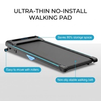 Layar LCD Treadmill Elektrik untuk Penggunaan di Rumah, Dapat Diletakkan di Bawah Meja, Dilengkapi Remote Kontrol Nirkabel