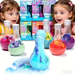 Set de Bombas de Baño Efervescentes en Botella de Poción Mágica de Marca Privada, Hechas a Mano, Naturales, Coloridas, Divertidas para Niños, Caja de Regalo, OEM ODM, POLVO DE BAÑO - Product Image 3