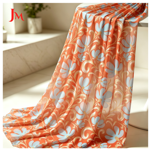 Tissu en mousseline de polyester respirant à motif floral imprimé 72 GSM, en rouleau, pour hijab féminin - Product Image 1