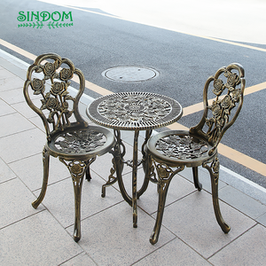 Đồ Nội Thất Ngoài Trời Vườn Bộ Cát Đúc Nhôm Nhỏ Bàn Và Ghế - Product Image 3