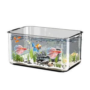 Transparent Acrylic Aquarium Rectangular Pet Fish Tank Desktop Goldfish Tank With Clear High Light Transmission Material - Product Image 3