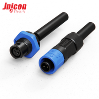 Connecteur mâle-femelle PVC M12 2 broches sans fil, étanche IP67, pièce de connexion pour capteur
