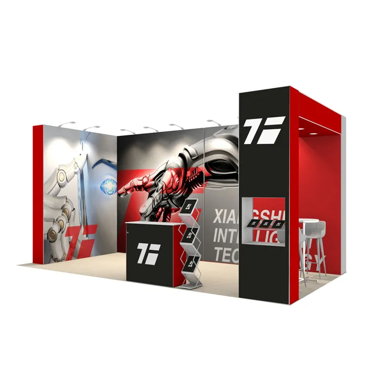 L-form 10 x 20 aluminium messezelt handel tragbarer messestand bogen hintergrund stand