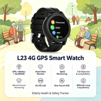 Reloj Inteligente 4G para Personas Mayores, Rastreador GPS, Llamada de Emergencia SOS, Monitor de Frecuencia Cardíaca, Oxígeno en Sangre, Monitor de Salud, Resistente al Agua IP67, Reloj Inteligente para Personas Mayores