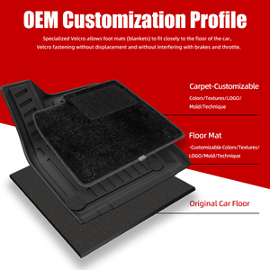 Alfombrillas de Coche 3D TPE para Todo Clima, Juego Completo de Forros de Piso Impermeables y Antideslizantes para <span class=keywords><strong>Hyundai</strong></span> <span class=keywords><strong>Santa</strong></span> <span class=keywords><strong>Fe</strong></span> <span class=keywords><strong>2006</strong></span>-2012 - Product Image 4