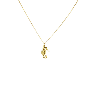 Collar con Colgante de Caballito de Mar, Acero Inoxidable 316L, Chapado en Oro PVD, Joyería Fina Sostenible - Product Image 2