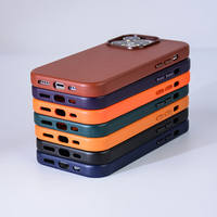 Offre Spéciale classique Nappa officiel 7 couleurs PU étui de téléphone en faux cuir pour iPhone 13 14 15 Pro Max