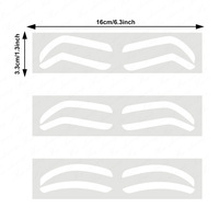 Règle de formage des sourcils pour tatouage, outils de traçage, pochoir autocollant pour aérographe, guide de sourcils, ruban de formage des sourcils pour microblading DIY, autocollant auxiliaire pour sourcils