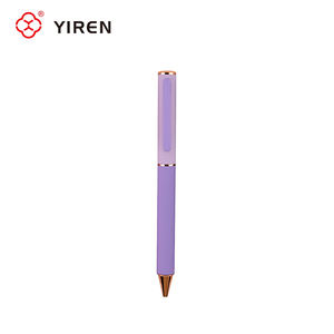 Stylo bille en métal YIREN, design couleur Morandi, finition caoutchoutée douce, <span class=keywords><strong>action</strong></span> rotative, pour bureau, finance et école - Product Image 4