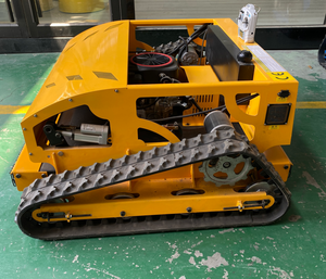 Professional Petrol Tracked <b>Lawn</b> <b>Mower</b> 190CC 4-Stroke Single <b>Cylinder</b> Flail Cutting Mulching Steel Chassis - Product Image 4