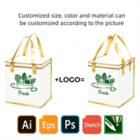 Sac isotherme en mousse EPE avec logo personnalisé, sac isotherme pour fruits et légumes de supermarché, grande capacité, sac de refroidissement portable