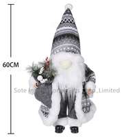 Nouveau design de gnome de Noël noir et blanc, deux tailles, gnome de Noël, décoration de Noël pour la maison